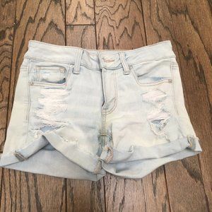 American Eagle Washed Out Jean High Waisted Shorts